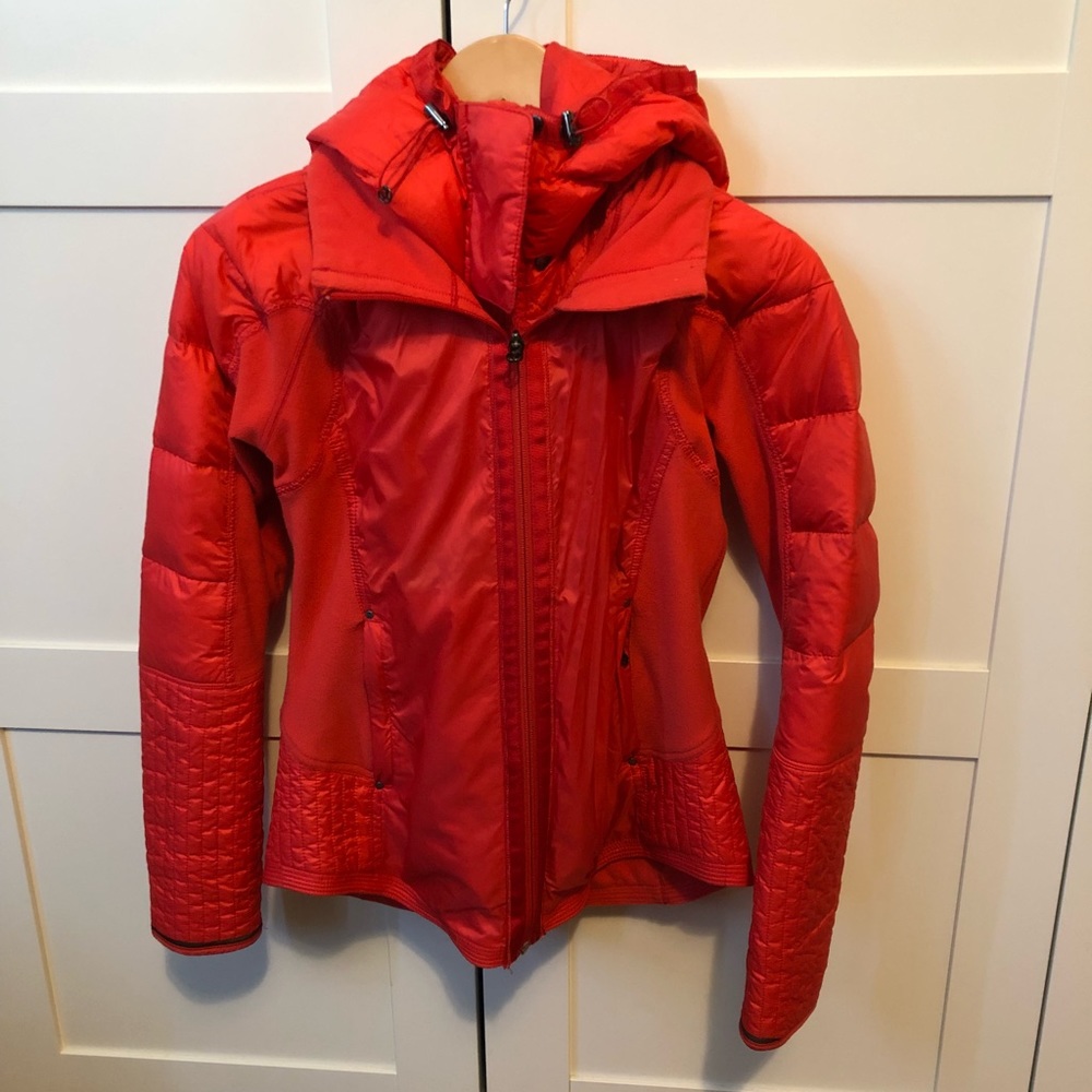 Lululemon Red Fleece & Down Jacket